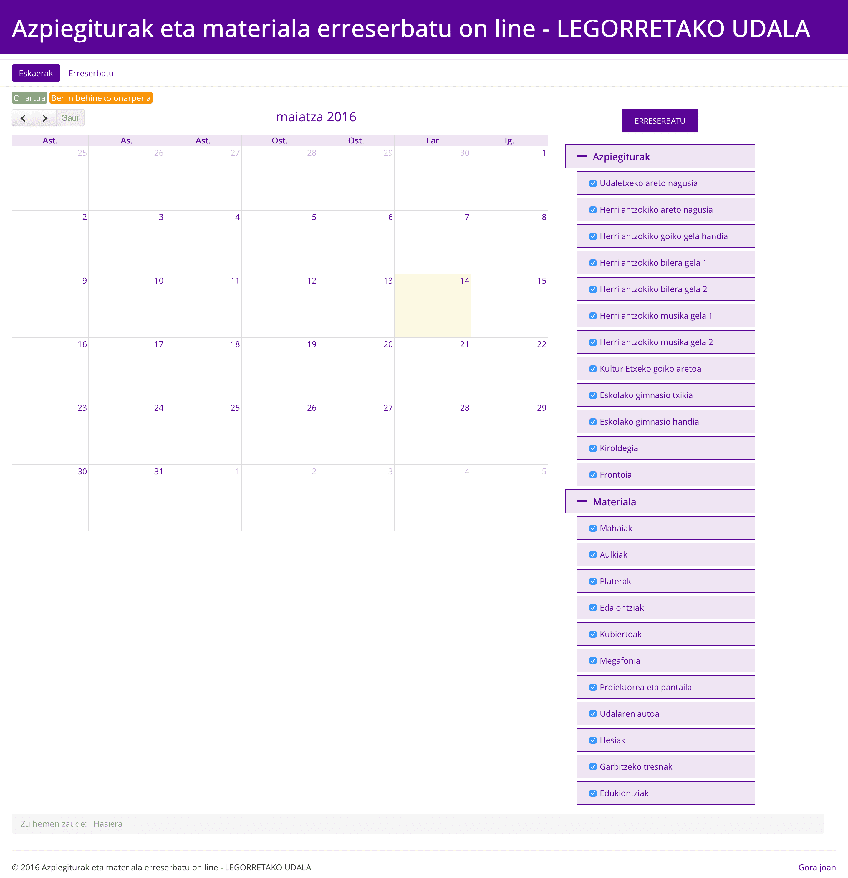 Booking system using JEvents and FullCalendar.io